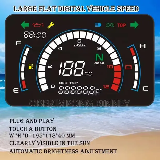 Universal Digital Motorcycle Dashboard · Photo 1