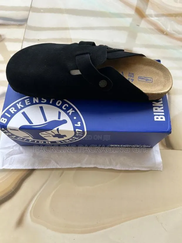 Birkenstock Boston Clogs – Black Suede Size 43 · Photo 1