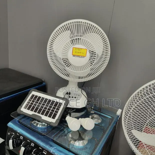 Price Slash on Our Genuine Morgan Rechargeable Fan With Solar Panels · Photo 1