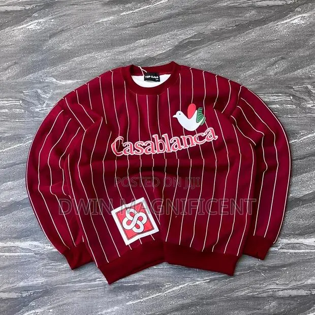 Casablanca Striped Crewneck Sweatshirt · Photo 1