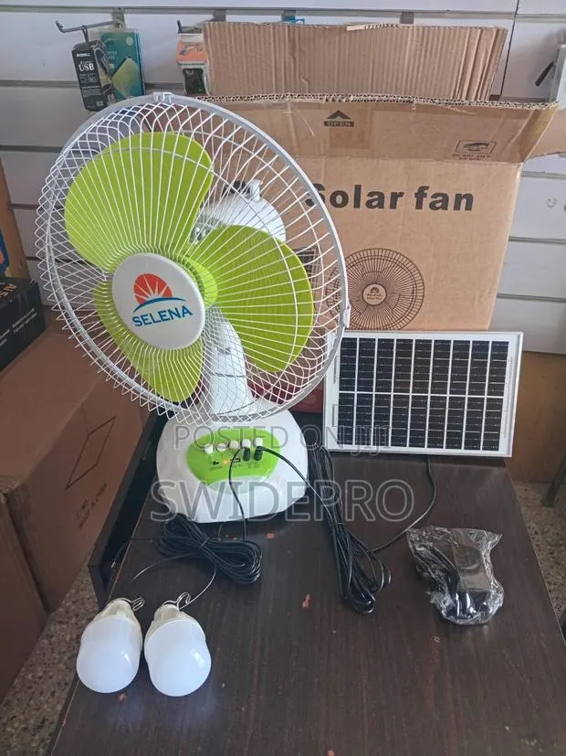 12 Inches Solar Powered Table Top Fan Rechargeable · Photo 1