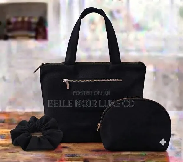 Everyday Noir Set – Tote Bag, Pouch & Scrunchie · Photo 1