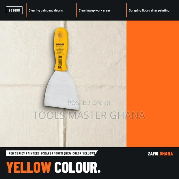 Red Series Painters Scraper 100Cm (New Color Yellow) - SGS688 · Photo 1