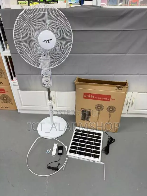 Solar Rechargeable Cooling Fan · Photo 1