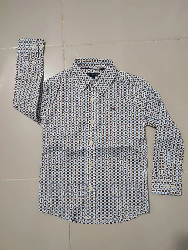 Kids White Tommy Hilfiger Boys Long Sleeve Shirt · Photo 1