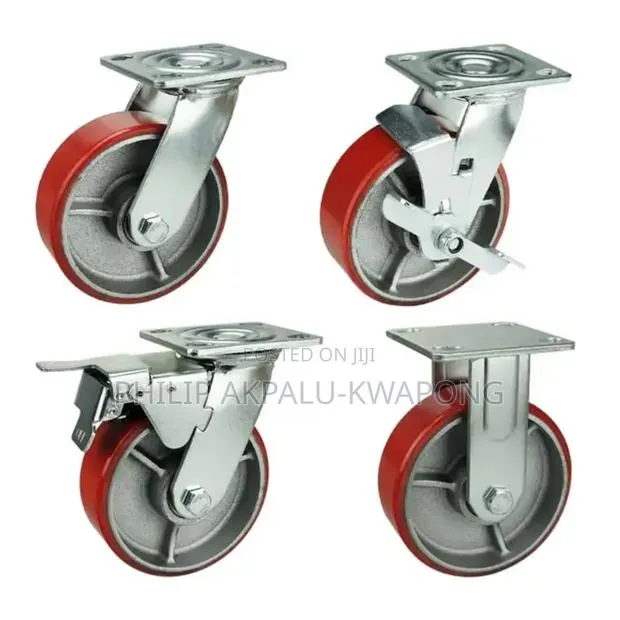 6" Inch Iron Core Polyurethane Wheels Industrial Caster · Photo 1