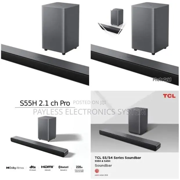 TCL S55h Is a 2.1-Channel, 220w Soundbar System · Photo 1