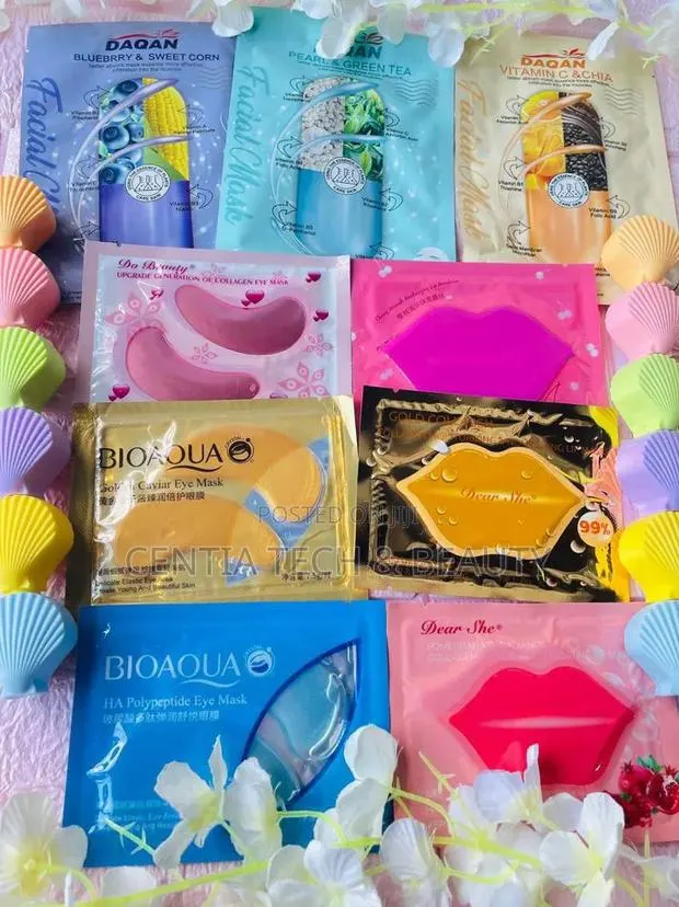 3 Facial Sheet Masks, 2 Under-Eye Patches, and 2 Lip Masks · Photo 1