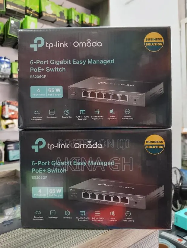 Tp Link Omada 6 Port Gigabit Easy Managed Poe+ Switch (Es206gp) · Photo 1