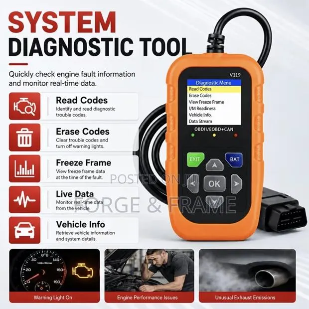 Professional OBD2 Car Diagnostic Scanner With 8-Language Support · Photo 1