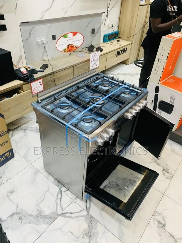 Sliver Gas Cooker 5burner Midea Tech 60/90 · Photo 1