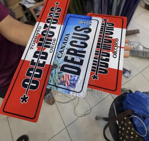 Foreign Themed Number Plates (Front and Back) · Photo 1