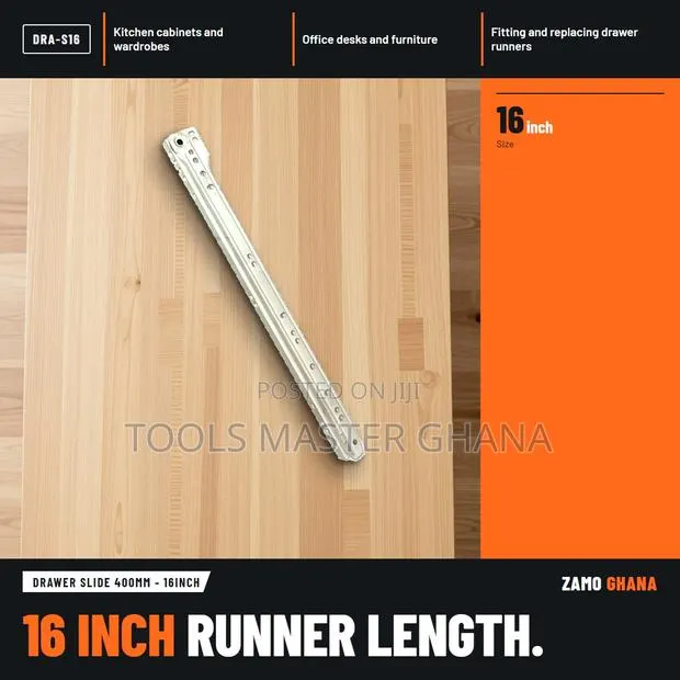 Drawer Slide 400Mm - 16Inch - DRA-S16 · Photo 1
