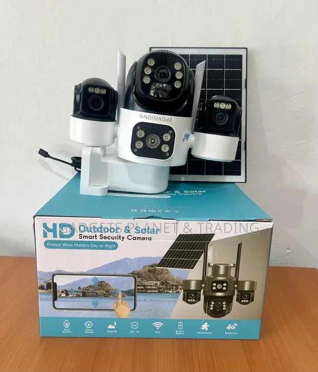 4g Triple Lens Hd Outdoor Rechargeable Solar Camera - T10b-Eu · Photo 1