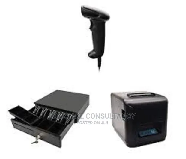 Cash Drawer + Barcode Scanner + Receipt Printer Bundle · Photo 1