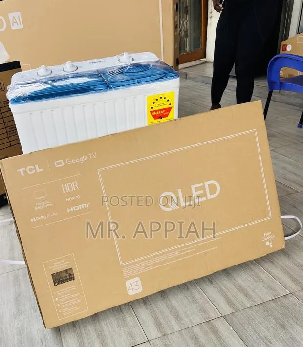 Fresh in Box TCL-43s5k Qled FHD Smart Satellite Android Tv(Black) · Photo 1