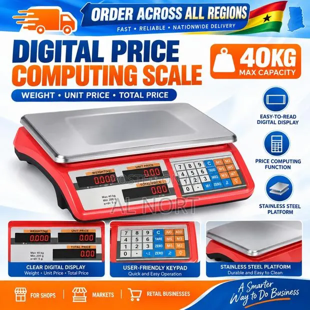 Digital Price Computing Scale 40kg – Electronic Commercial Scale · Photo 1