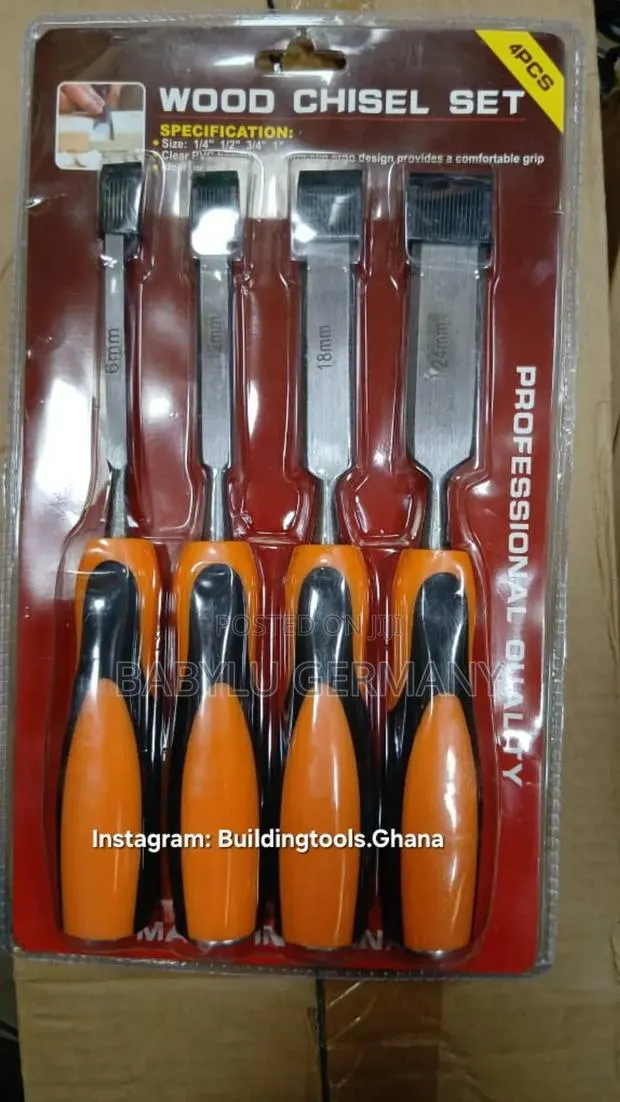 4 Piece Professional Wood Chisel Set -6mm, 12mm , 18mm, 24mm · Photo 1
