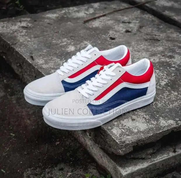Vans Old Skull Og White Red and Midnight Blue · Photo 1