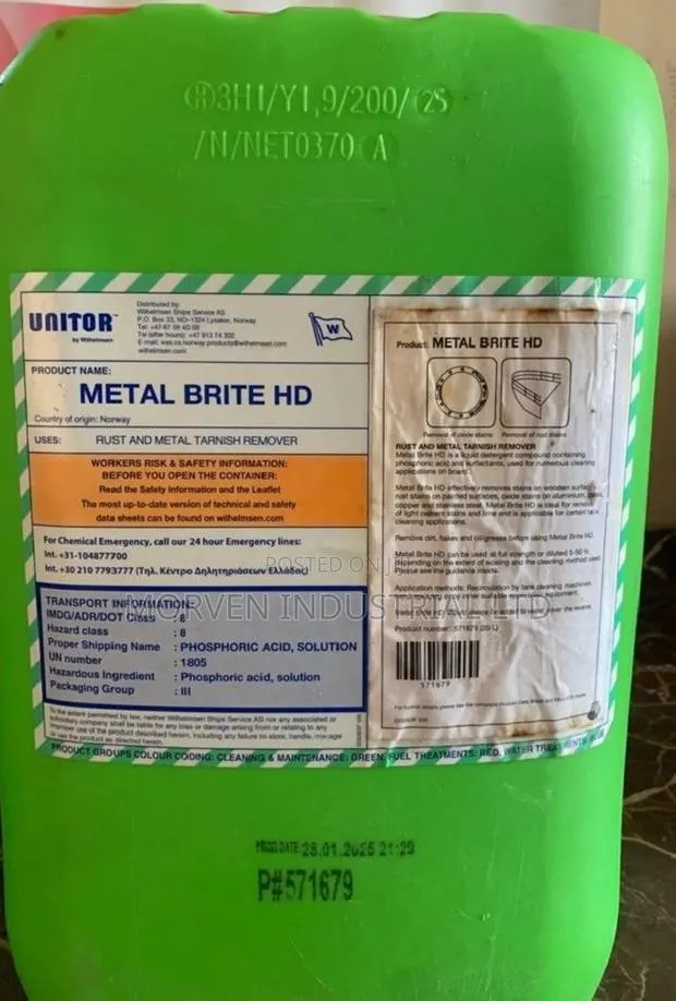 UNITOR METAL BRITE – Metal Cleaner & Brightener · Photo 1