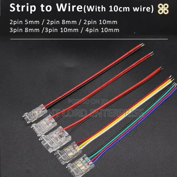 Strip to Wire Connectors 2pin 8mm 3pin 10mm 4pin 10mm · Photo 1