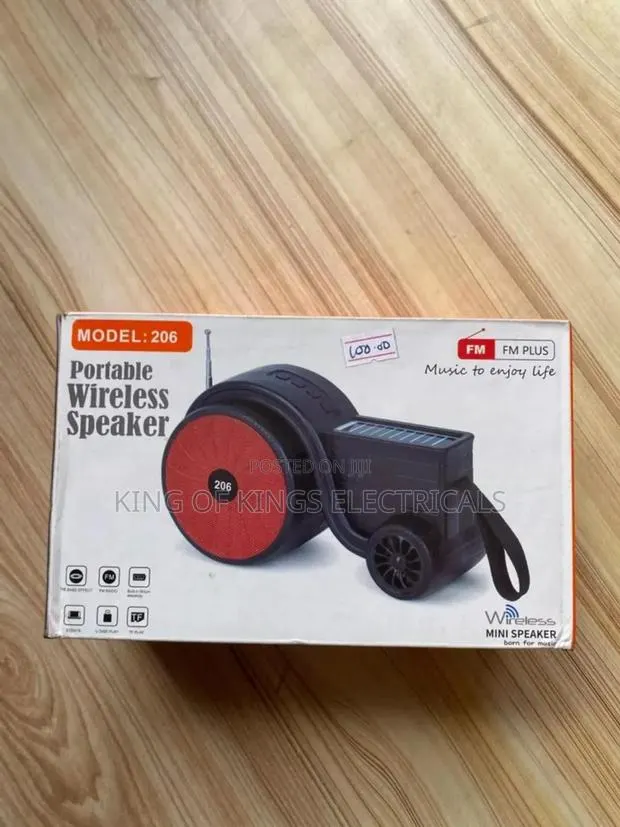 Portable Wireless Bluetooth Speaker – Model 206 With Fm Usb Support · Photo 1