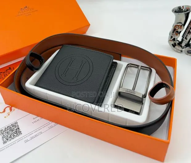 Hermes Men’S Bifold Flip Id Wallet + Belt · Photo 1