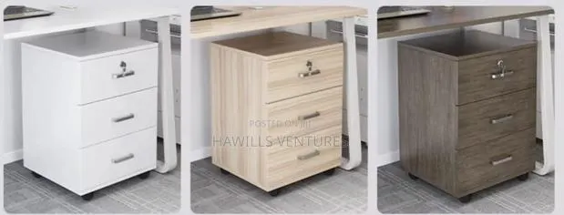 Three Drawer Brown Wooden Drawer (Brown Colour) · Photo 1