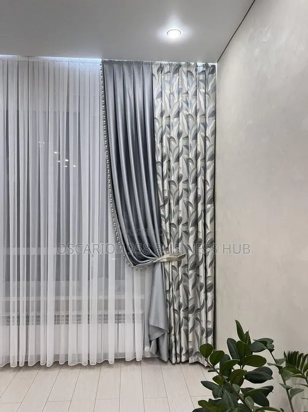 Coastal Canvas Modern Design Custom Window Curtain · Photo 1
