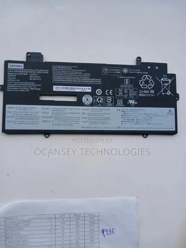 Lenovo Battery L20M4P71 L20C4P71for X1 Carbon 9th 10th 11th Gen · Photo 1
