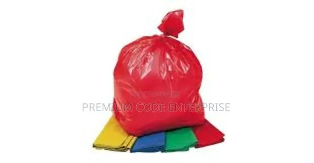 120 Liter Bin Liner Pack, 19pieces, Black, Yellow, Brown,Red · Photo 1