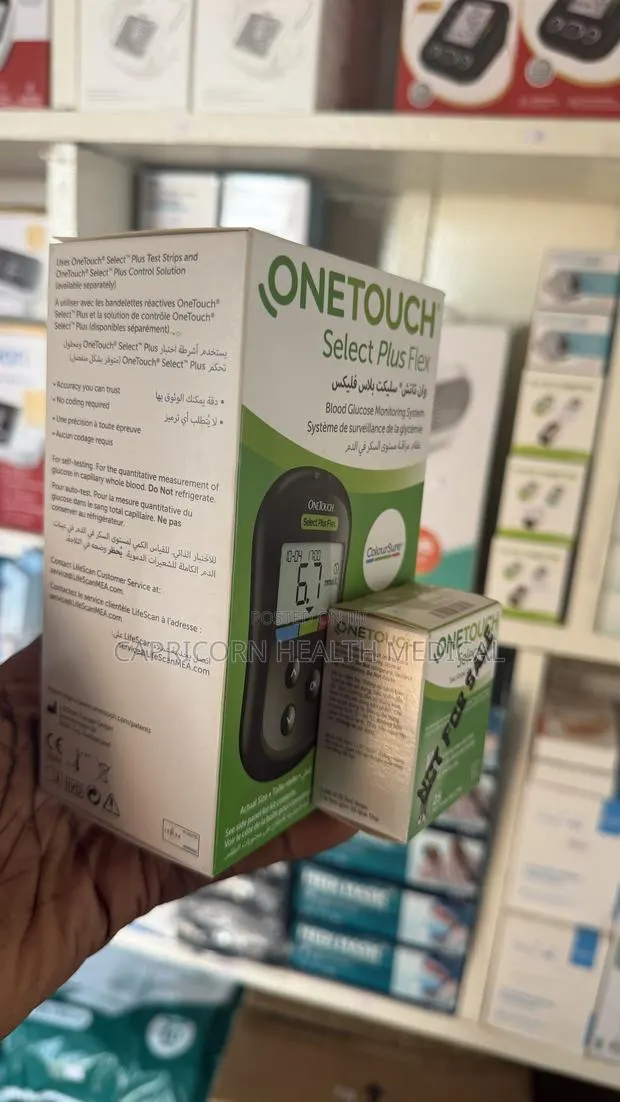 Onetouch Select Plus Flex Glucometer + 25 Strips · Photo 1