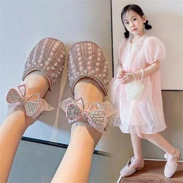 Girls Autumn Rhinestone Bow Leather Princess Shoes · Photo 2