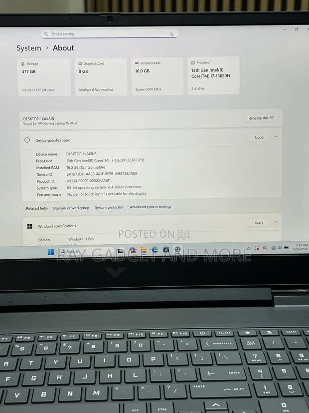 Laptop HP Victus 16 16GB Intel Core i7 SSD 512GB · Photo 1