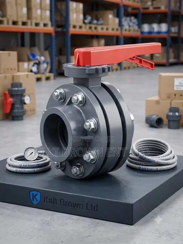 UPVC Butterfly Valve With Flanges Bolts 4’’ · Photo 1