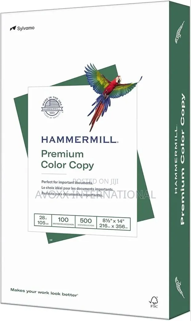 Hammermill Printer Paper, Premium Color, 8.5 X 14 - 1 Ream -500 Sheets · Photo 1