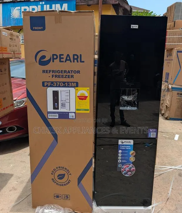 Pearl Pf-370-13m 262l Black Mirror Refrigerator Freezer · Photo 1