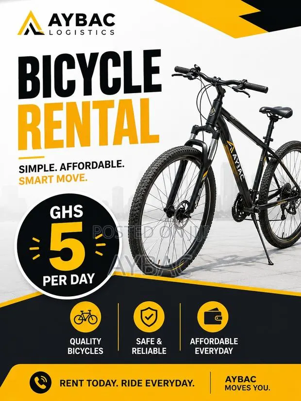 Title: Bicycle Rental – Only GHS 5/Hr/Day