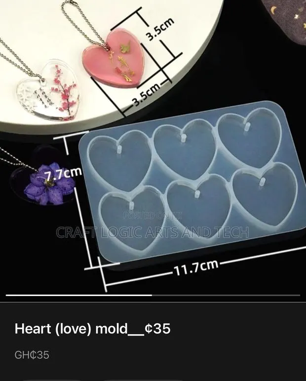 Keychain Silicone Molds Charms Epoxy Resin Art Gh¢35 Each · Photo 1