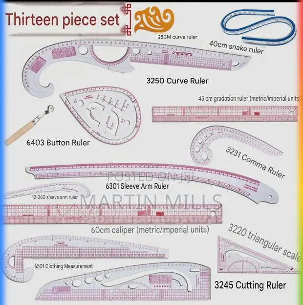 Thirteen Set French Curve Ruler · Photo 1