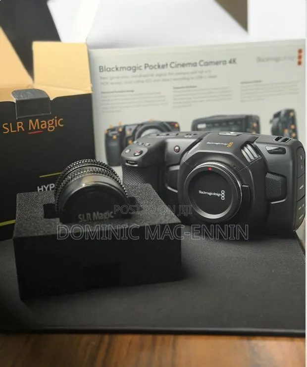 Black Magic Pocket Cinema 4K+25mm SLR Cinema Lens+ Pro Media Kit · Photo 1