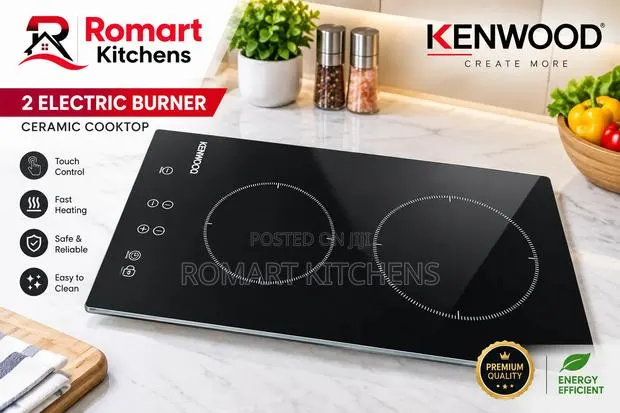 Kenwood 60cm Inbuilt Glass Electric Cooktop. Two (2) Burner Electric · Photo 1
