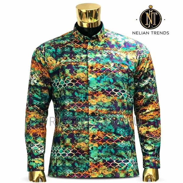 Long Sleeve African Print Shirts for Men · Photo 1