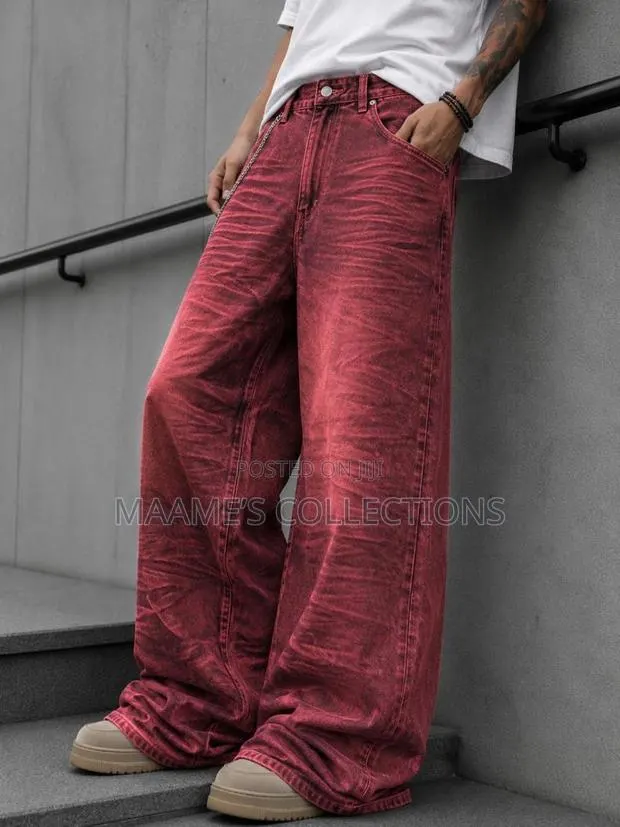 Men’s Premium Baggy Wide-Leg Jeans – Comfortable Trendy · Photo 1