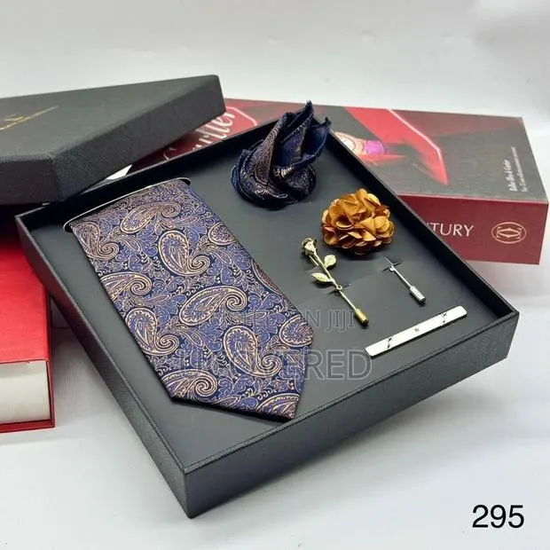 Tie Set Men Mixed Color Necktie Handkerchief Cufflinks · Photo 1