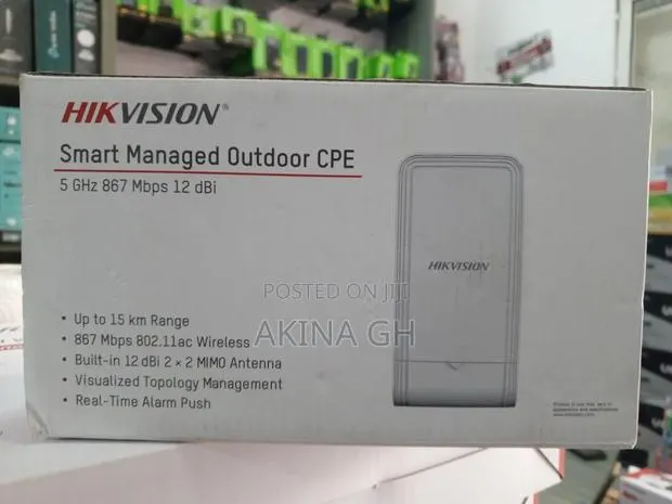 Hikvision Smart Managed Outdoor Cpe 5ghz 867mbps 12 Dbi Ds-3wf03-5ac/O · Photo 1