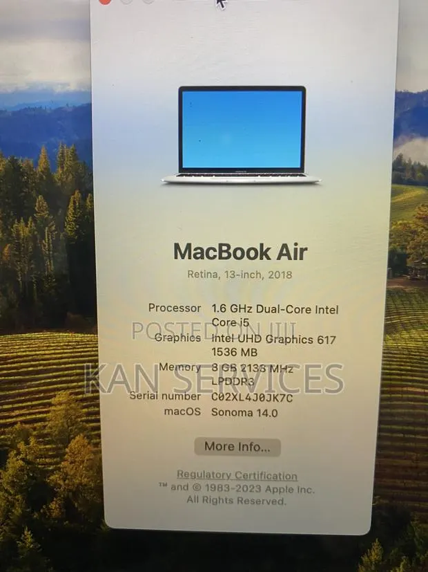 Laptop Apple MacBook Air 2018 8GB Intel Core i5 HDD+SSD 640GB · Photo 1