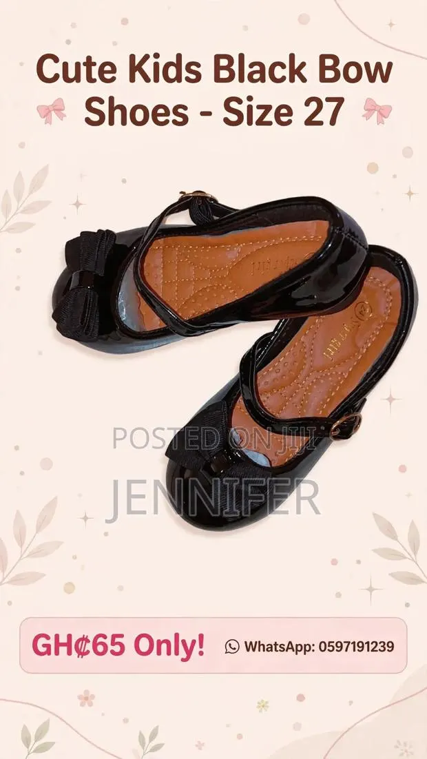 Cute Kids Black Bow, Princesses Party Dress Shoes · Photo 1