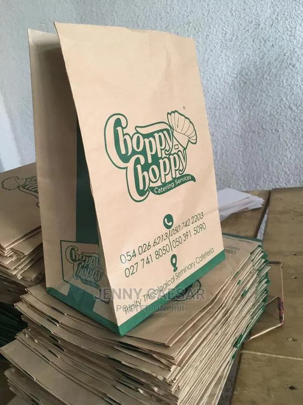 Brown Customized Paper Bags Without Handles · Photo 1