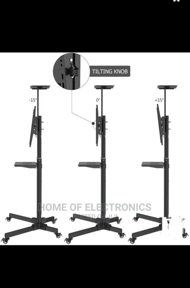 Best New*~TV Cart Rolling Trolley Mount TV Stand W/Wheels · Photo 1